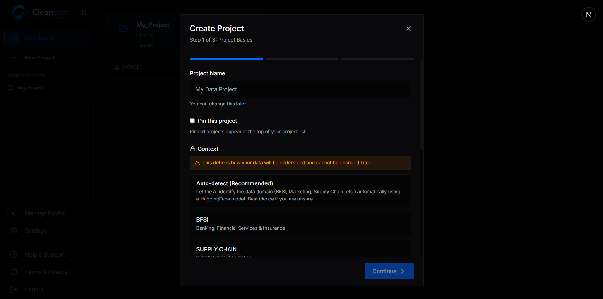 Create a New Project